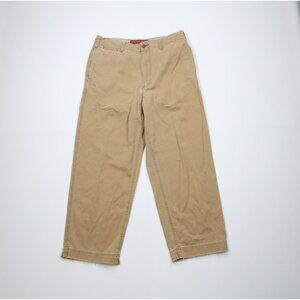 Vtg 90s Y2K Abercrombie & Fitch Mens 32x28 Faded Heavy Wide Leg Surplus Pants